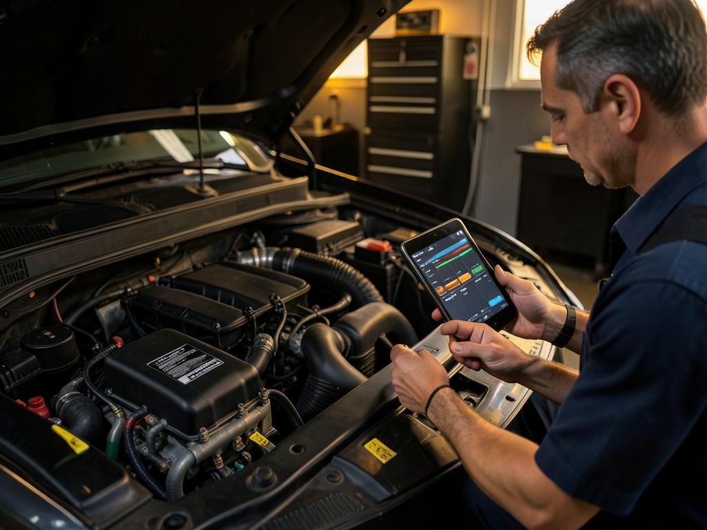 Diagnóstico eletrônico em motor de carro